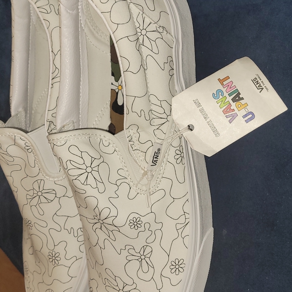 New Vans Classic slip-ons "U PAINT" sizes 10.5,11 and 11.5 - Picture 3 of 6